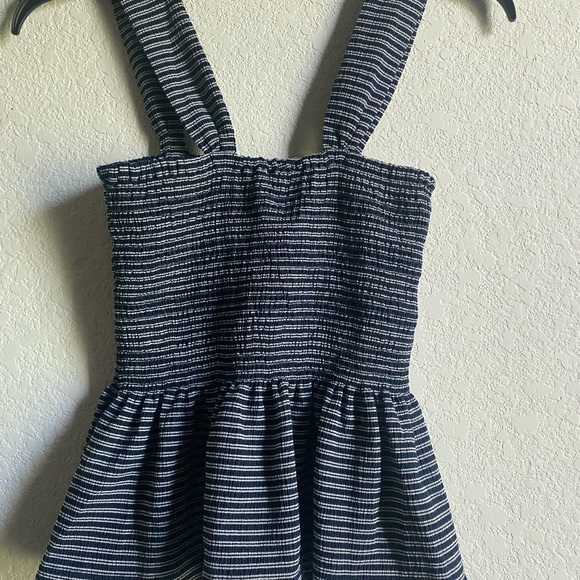 Madewell Texture & Thread Smocked Peplum Striped Feminine Tank Size Small - Picture 4 of 6